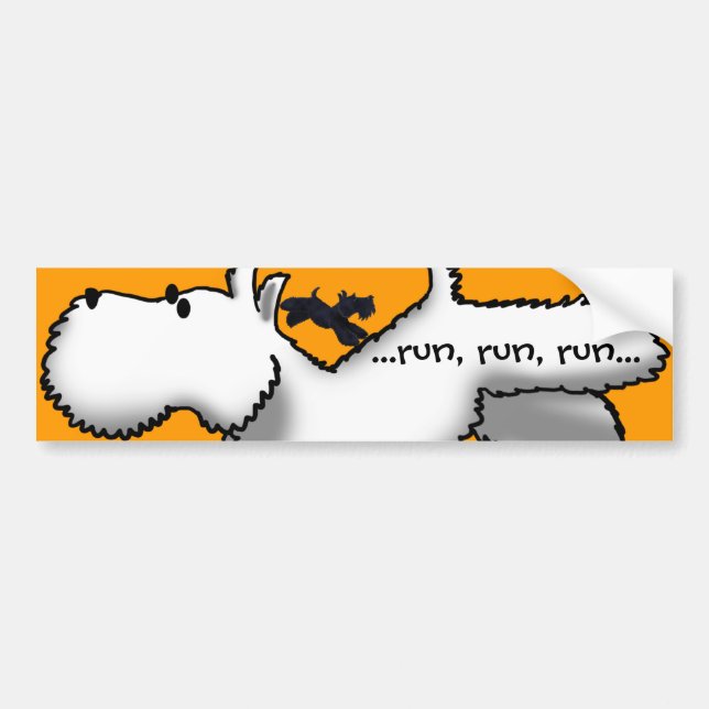 Adesivo Para Carro Westie/funcionamento do Scottie (Frente)