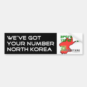 Adesivo Para Carro We've obteve sua Coreia do Norte do número
