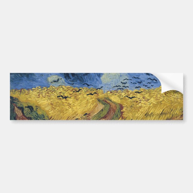Adesivo Para Carro Wheatfield with Crows (F779) Van Gogh Fine Art (Frente)