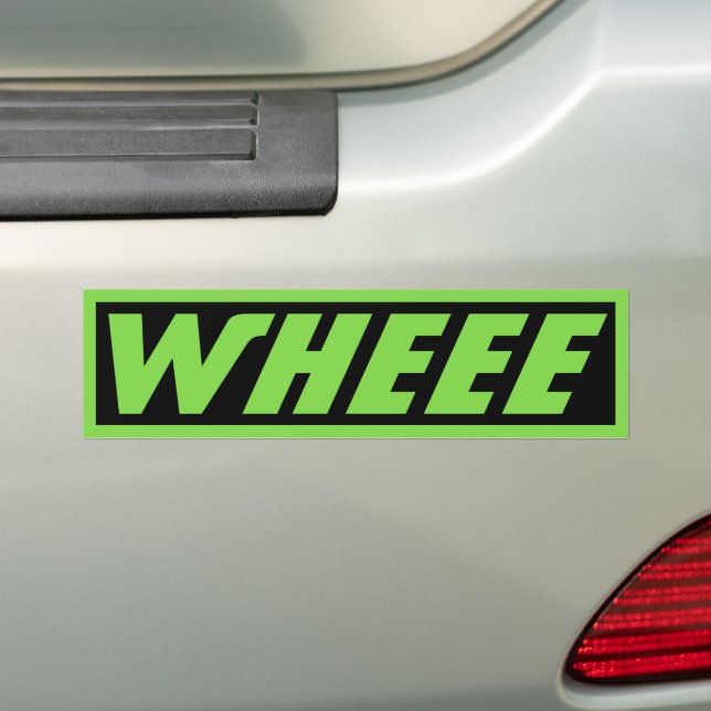 Adesivo Para Carro Wheee Preto Verde (No carro)
