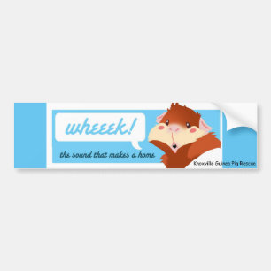 Adesivo Para Carro "Wheek!" Autocolante no vidro traseiro da cobaia