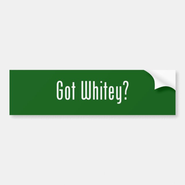 Adesivo Para Carro Whitey obtido? Bumpersticker (Frente)