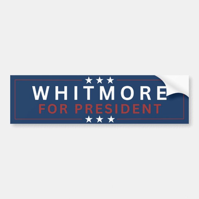 Adesivo Para Carro Whitmore para o Presidente Bumper Sticker (Frente)