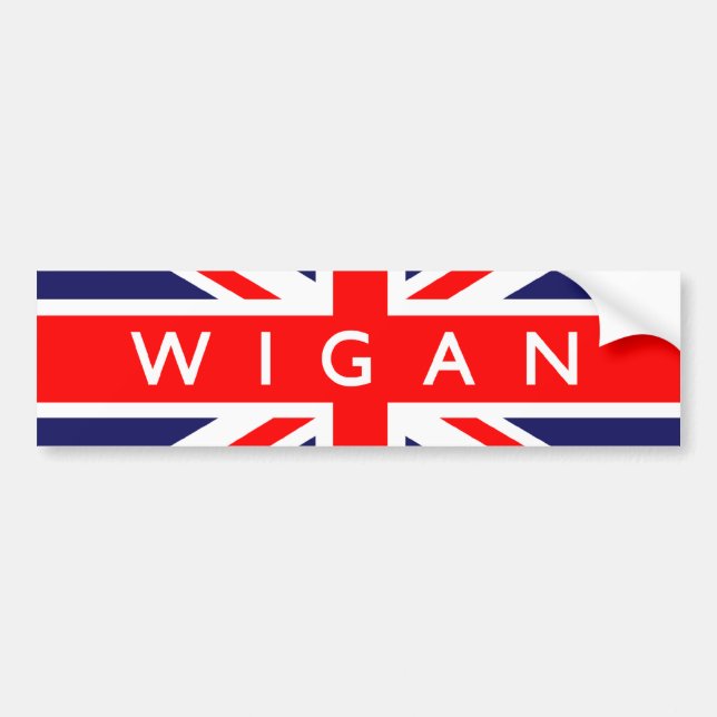 Adesivo Para Carro Wigan UK Flag (Frente)