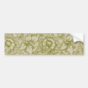 Adesivo Para Carro William Morris Poppy Classic Floral Green