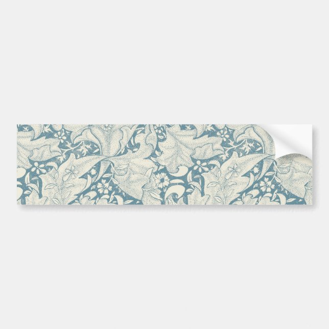 Adesivo Para Carro William Morris Wallflower Blue damask (Frente)