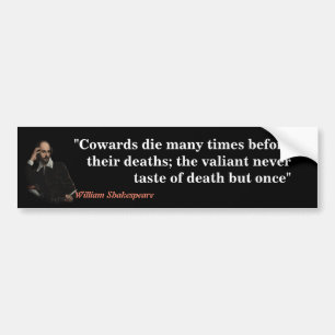 Adesivo Para Carro William Shakespeare Cita Sobre Covardes E Morte