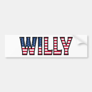 Adesivo Para Carro Willy Name Vorname USA Aufkleber Sticker Auto