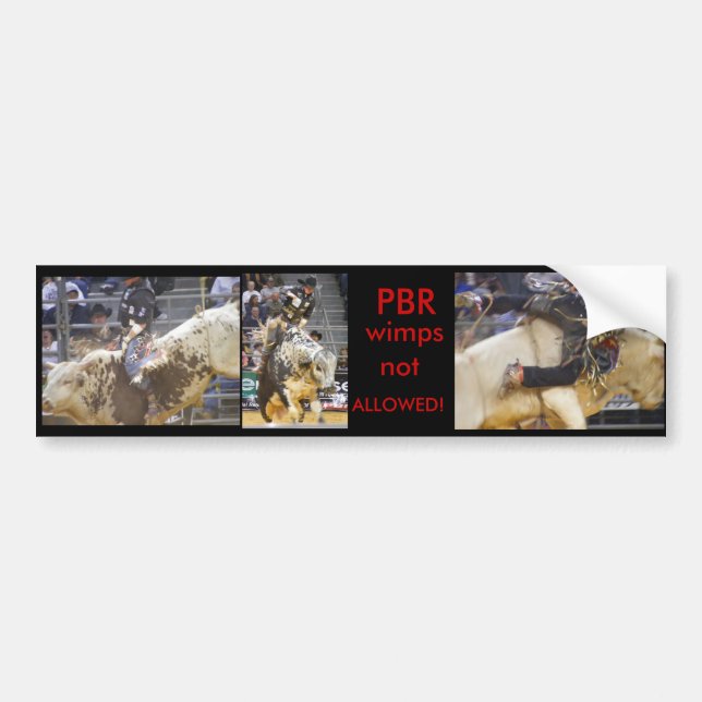 Adesivo Para Carro Wimps de PBR NÃO PERMITIDOS! Autocolante no vidro (Frente)