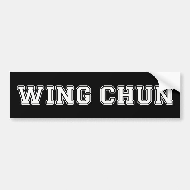 Adesivo Para Carro Wing Chun (Frente)