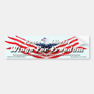 Adesivo Para Carro Wings For Freedom Bumper Sticker
