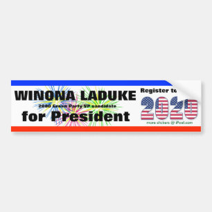 ADESIVO PARA CARRO WINONA LADUKE PARA O PRESIDENTE 2020 -