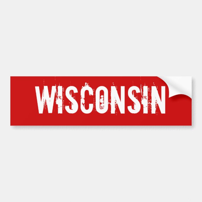 Adesivo Para Carro Wisconsin Bumper Sticker (Frente)
