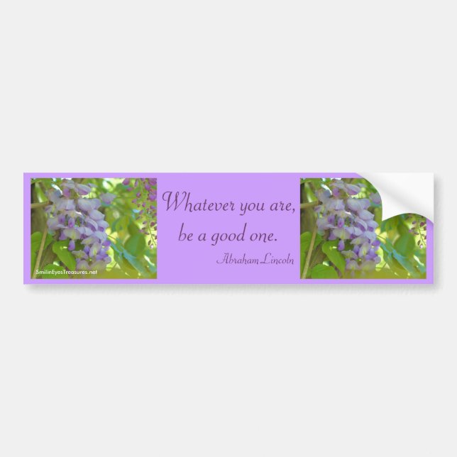 Adesivo Para Carro Wisteria Flower Attitude Quote Bumper Sticker (Frente)