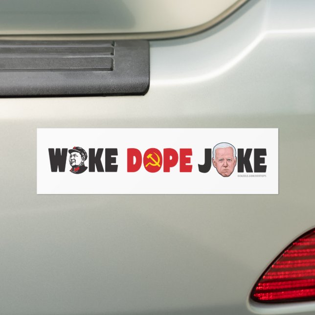 Adesivo Para Carro Woke Dope Piada Bumper Sticker (No carro)
