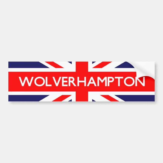 Adesivo Para Carro Wolverhampton UK Flag (Frente)