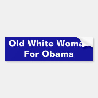 Adesivo Para Carro WomanFor branco idoso Obama - personalizado