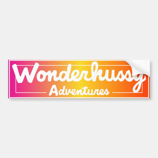 Adesivo Para Carro Wonderhussy Adventures Sunset Glória (Frente)