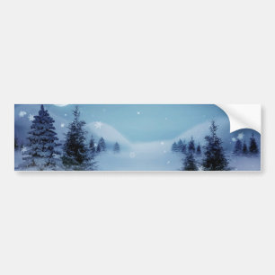 Adesivo Para Carro Wonderland de inverno à noite