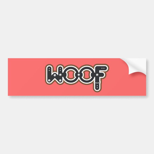Adesivo Para Carro Woof (Frente)