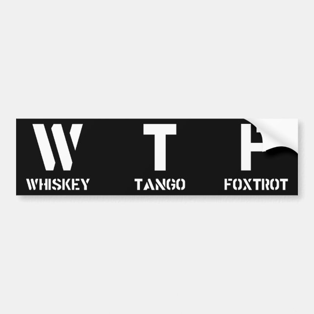 ADESIVO PARA CARRO WTF (Frente)