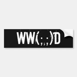 Adesivo Para Carro WW (; ;) autocolante no vidro traseiro W de D
