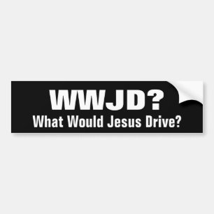 Adesivo Para Carro WWJD? Que Jesus conduziria?