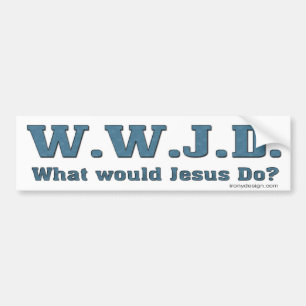 Adesivo Para Carro WWJD? Que Jesus faria?