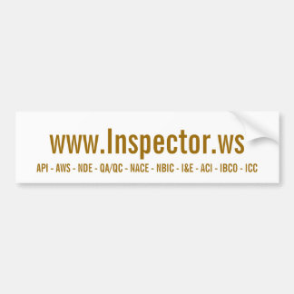 Adesivo Para Carro www.Inspector.ws, API - AWS - NDE - QA/QC - NAC…