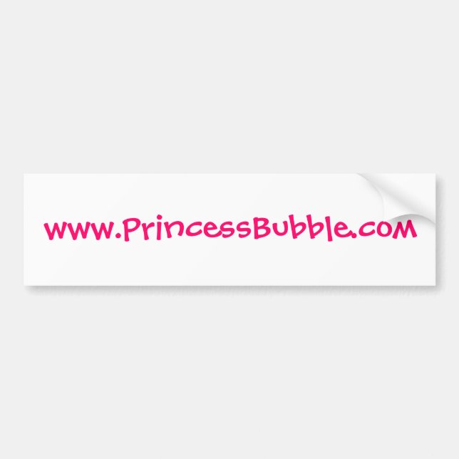 Adesivo Para Carro www.PrincessBubble.com (Frente)