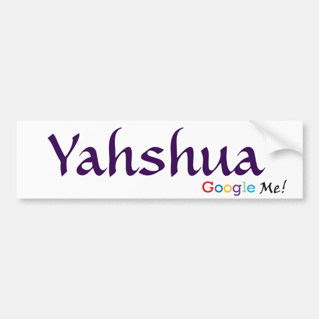 Adesivo Para Carro Yahshua - Google mim autocolante no vidro traseiro (Frente)