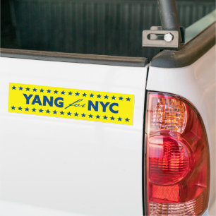 Adesivo Para Carro Yang for NYC Nova Iorque Mayor Blue Stars Yellow