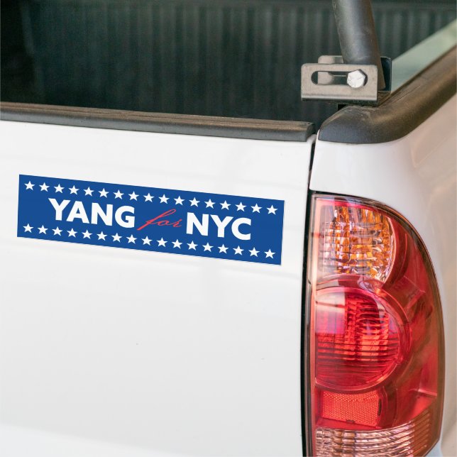 Adesivo Para Carro Yang para Nova Iorque da prefeito NYC Stars Frame  (No caminhão)