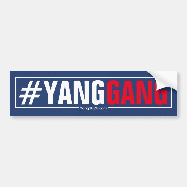 Adesivo Para Carro #YangGang - Andrew Yang 2020 (Frente)