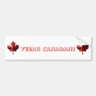 Adesivo Para Carro Yeeah Canada Flag Maple Leaf Bumper Sticker