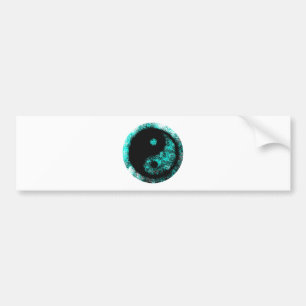 Adesivo Para Carro Yin Yang Cyan Black O MUSEUM Zazzle Gifts