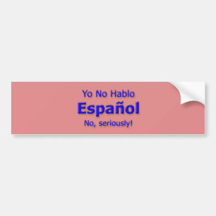 Adesivo Para Carro Yo nenhum autocolante no vidro traseiro de Hablo