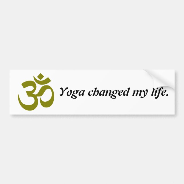 Adesivo Para Carro Yoga Life Changing Quote Bumper Sticker (Frente)