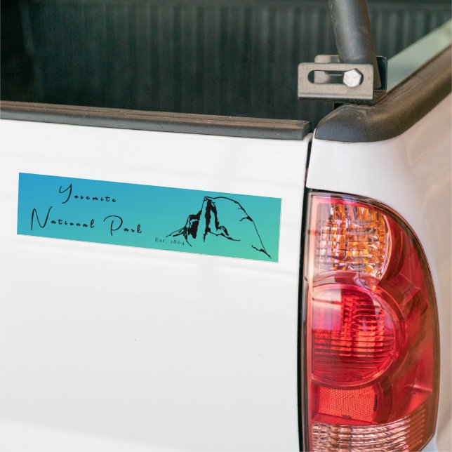 Adesivo Para Carro Yosemite National Park Blue Green Bumper Sticker (No caminhão)