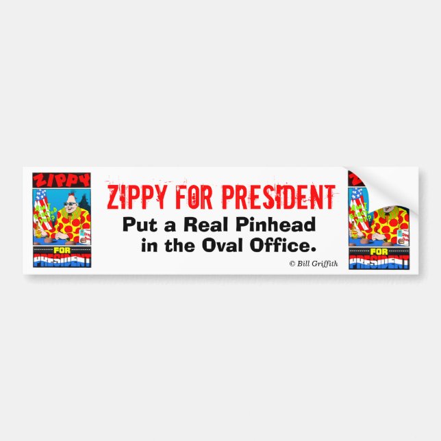 Adesivo Para Carro Zippy para o presidente (Frente)