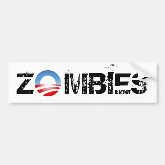 Adesivo Para Carro Zombis de Obama (Frente)