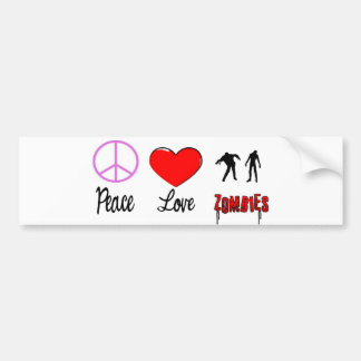 Adesivo Para Carro zombis do amor da paz