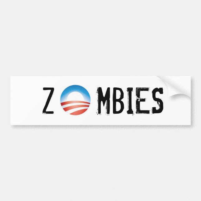 Adesivo Para Carro Zombis - zombis de Obama (Frente)