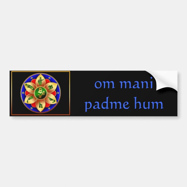Adesivo Para Carro Zumbido do OM Mani Padme (Frente)