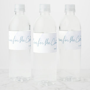 Adesivo para Garrafa de Água de Casamento em Aquar