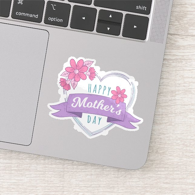 Adesivo Parabéns, amor, coração. (Detalhe)