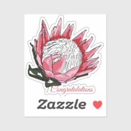 Adesivo Parabéns de proteína de aquarela I