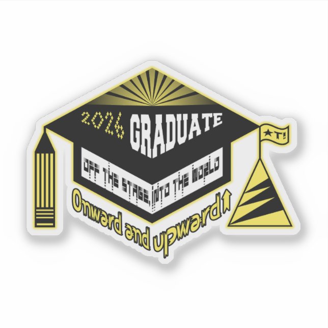 Adesivo Parabéns, Graduado de 2026! (Frente)