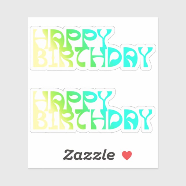 Adesivo Parabéns, Ombre Personalizado Cortado (Folha)