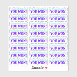 Adesivo Parabéns! Você Ganhou! vinil Sticker